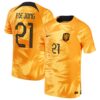 11030 MAILLOT PAYS BAS DOMICILE FRENKIE DE JONG 2022 2023