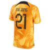 11032 MAILLOT PAYS BAS DOMICILE FRENKIE DE JONG 2022 2023